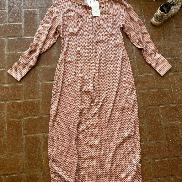 Zara dress.polyester soft material. NWT. Fall floral pattern. Dress or duster - Picture 5 of 10